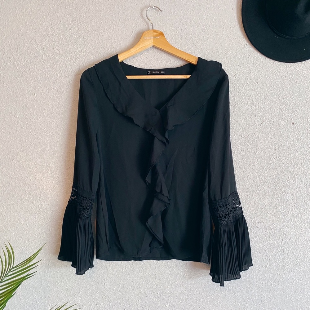 SOLD! Dressy Black shirt - Picture 3 of 7